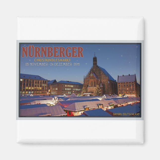 Nürnberg julmarknadsnatt magnet (Framsidan)