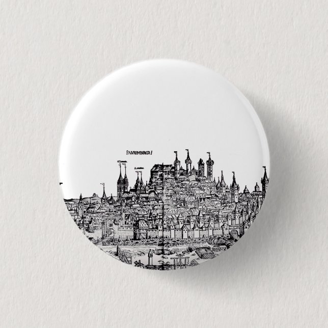 Nürnberg medeltida stad i Tyskland Knapp (Framsida)