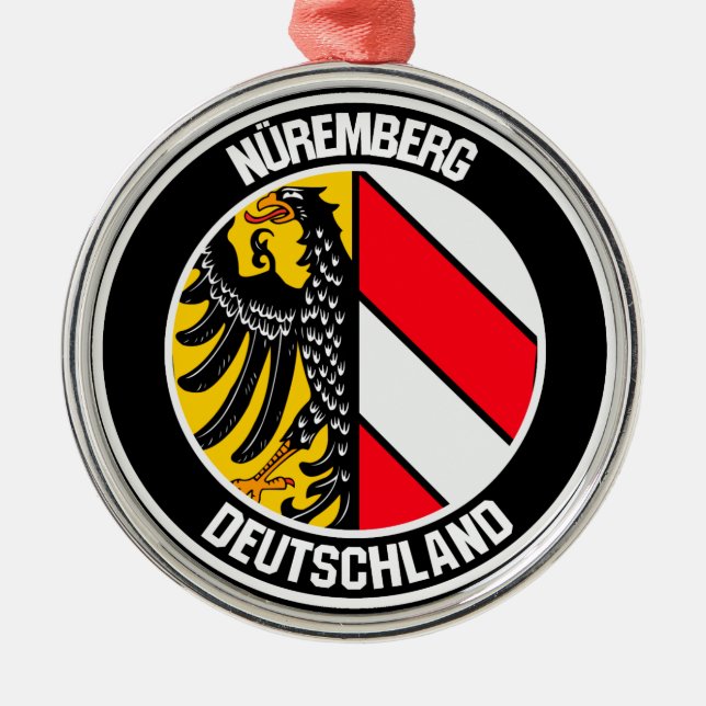 Nürnberg Round Emblem Julgransprydnad Metall (Framsidan)