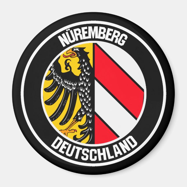 Nürnberg Round Emblem Magnet (Framsidan)
