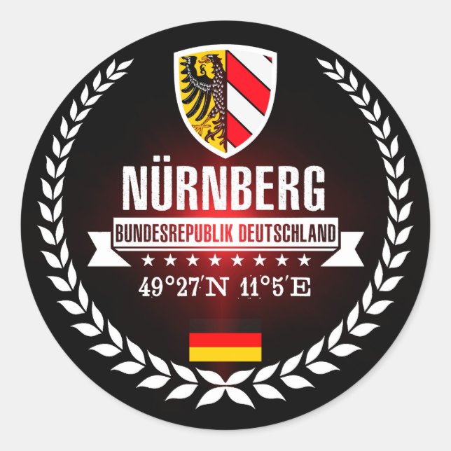 Nürnberg Runt Klistermärke (Framsida)