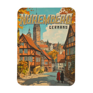 Nürnberg Tyskland - Classic Bavarian Magnet