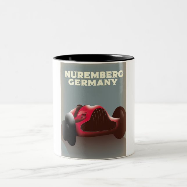 Nürnberg Tyskland Resa affisch Två-Tonad Mugg (Center)
