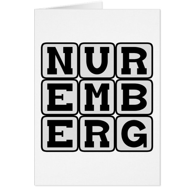 Nürnberg, Tyskland stad Hälsningskort (Framsidan)