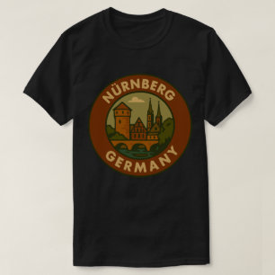 Nürnberg Tyskland Stad Konst T Shirt