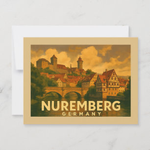 Nürnberg Tyskland Stad Konst Vykort