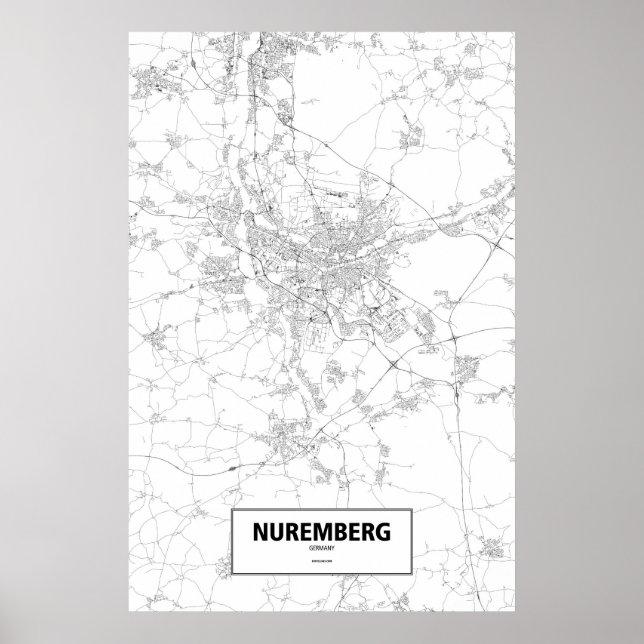 Nürnberg, Tyskland (svart på vitt) Poster (Framsidan)