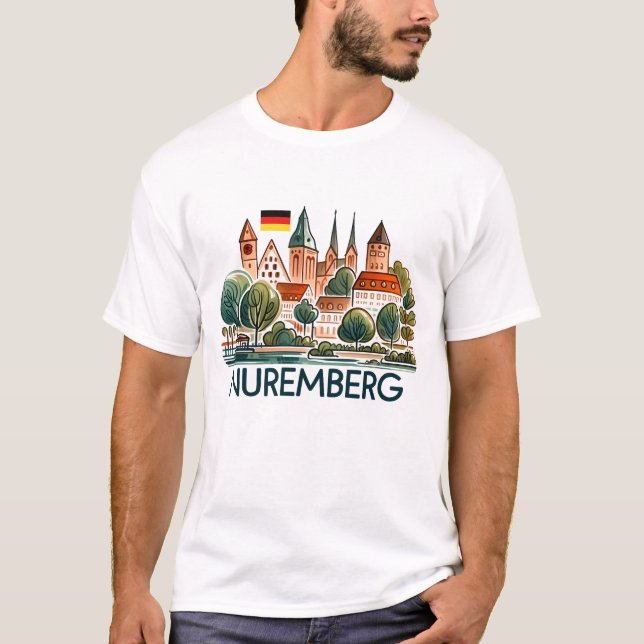 Nürnberg Tyskland T Shirt (Framsida)