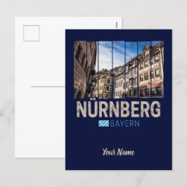 Nürnberg Vintage Bayern Tyskland Souvenir Helg Vykort