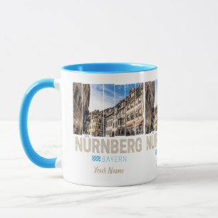 Nürnberg Vintage Bayern Tyskland Souvenir Mugg