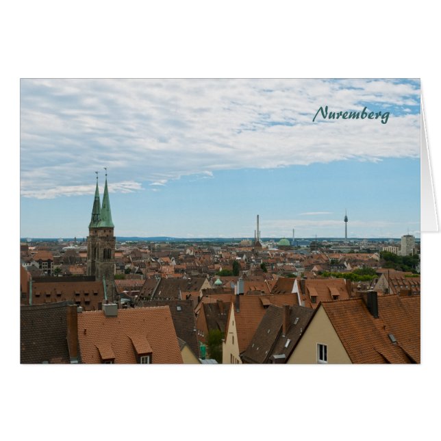 Nürnberg vykort hälsningskort (Framsidan Horizontal)