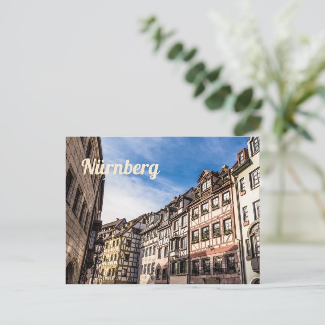 Nürnberg Weissgerbergasse Nürnberg Bavaria German Helg Vykort (Stående Fram)