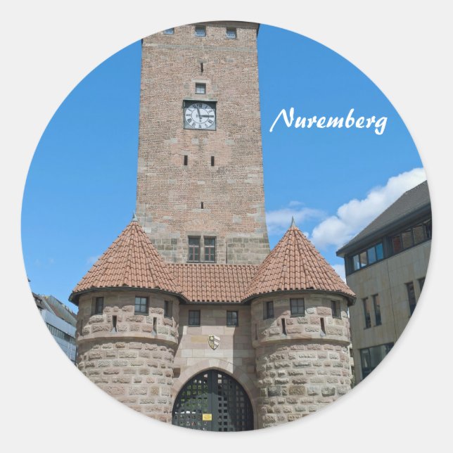 Nürnbergdekaler Runt Klistermärke (Framsida)