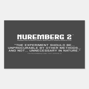 Nürnbergkoden 1947 A. 2 Rektangulära fästdon Rektangulärt Klistermärke