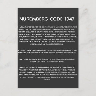 Nürnbergkoden. Akrylutskrift Vykort