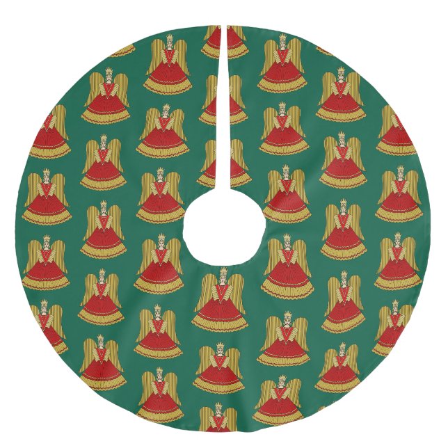 Nürnbergs julängel julgransmatta borstad polyester (Framsidan)