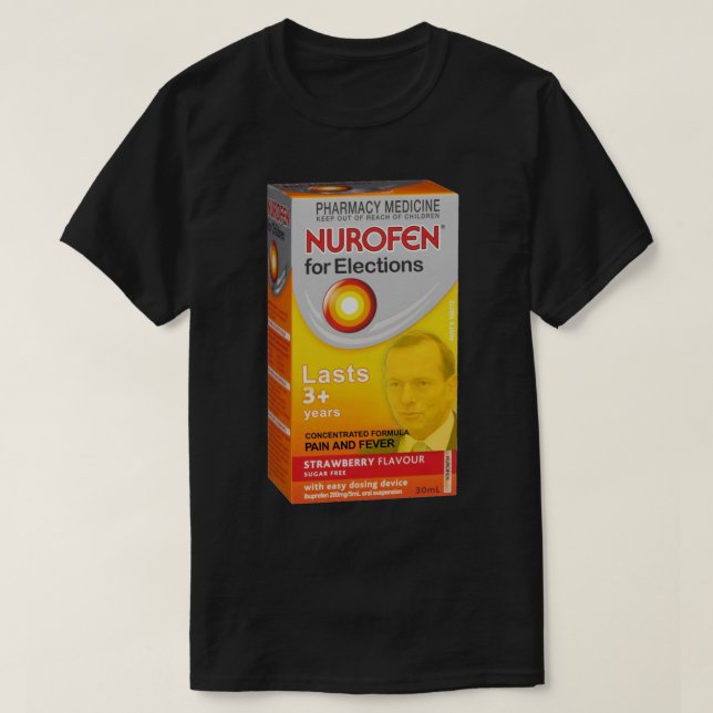 Nurofen till valet t shirt (Design framsida)