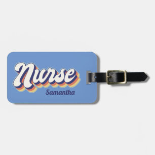 Nurse 70s Retro Personlig Bag-Märkre/bagagetagg Bagagebricka
