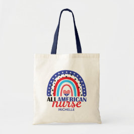 Nurse All American Flagga Rainbow Namn Tygkasse