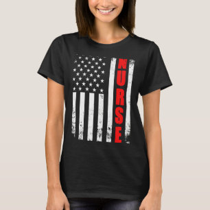 Nurse American Flagga Patriotic Usa Stethoscope Jo T Shirt
