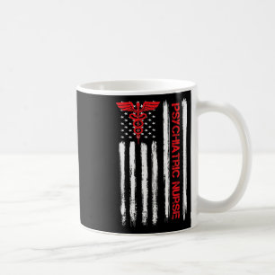 Nurse American Flagga Rn Mental Health Psych Nurse Kaffemugg