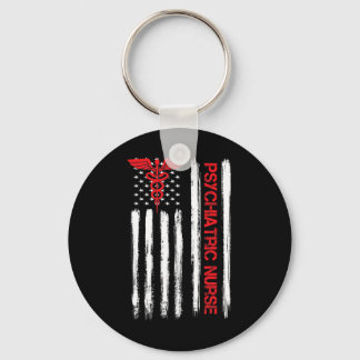 Nurse American Flagga Rn Mental Health Psych Nurse Nyckelring