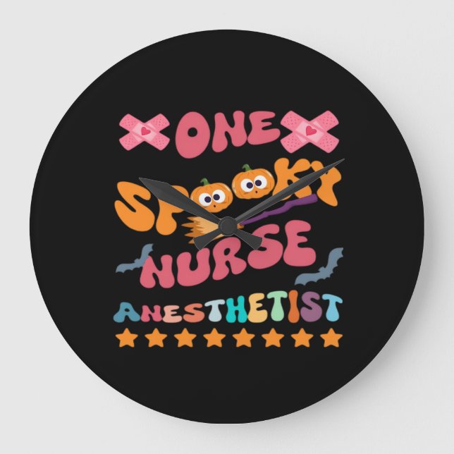 Nurse Anesthetist - One Spooky Nurse Anesthetist - Stor Klocka (Framsida)