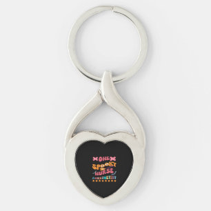 Nurse Anesthetist - One Spooky Nurse Anesthetist - Twisted Heart Silverfärgad Nyckelring