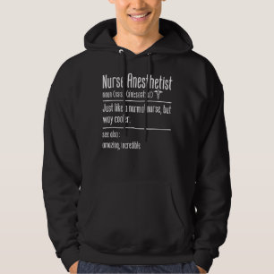 Nurse Anesthetists Noun Funny Anesthesiolog Crn Hoodie