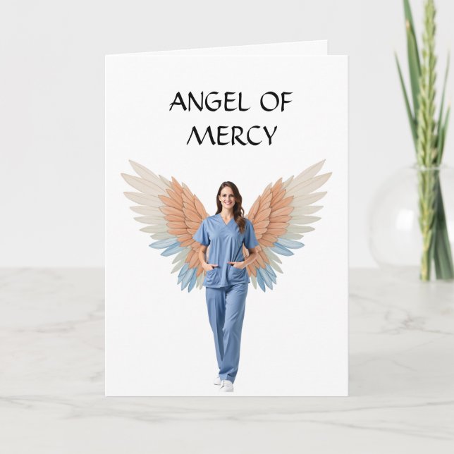 Nurse Angel of Mercy Card Helgkort (Framsida)
