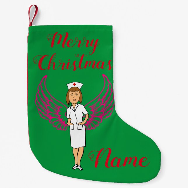 Nurse Angel Vingar Thunder_Cove Liten Julstrumpa (Framsidan)