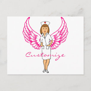 Nurse Angel Vingar Thunder_Cove Vykort