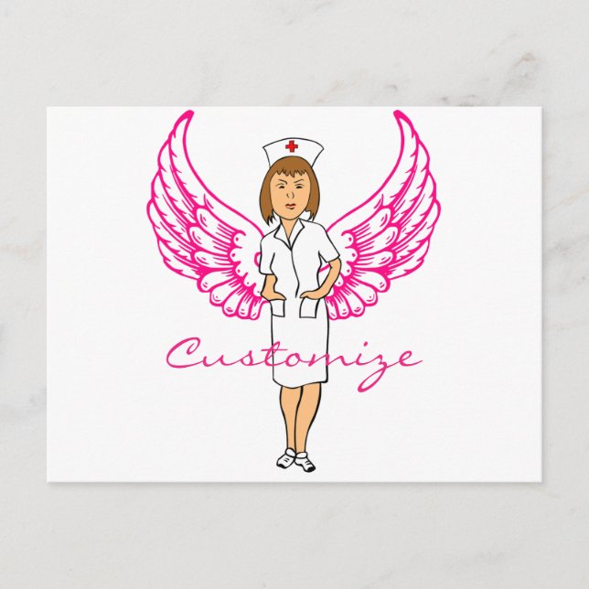 Nurse Angel Vingar Thunder_Cove Vykort (Framsida)