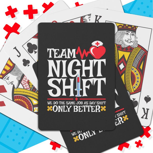 Nurse Apprecition Funny Team Night Shift Nurse Casinokort (Skapare uppladdad)