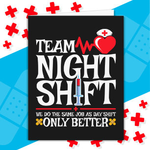 Nurse Apprecition Funny Team Night Shift Nurse Kort