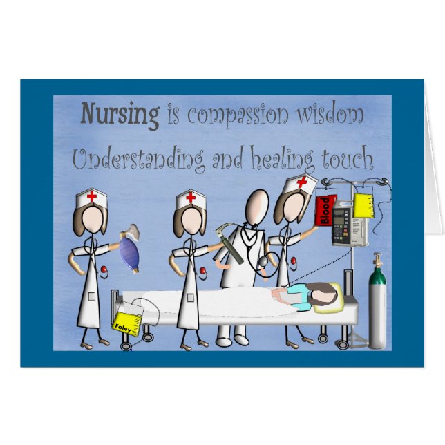 Nurse Art Gifts Hälsningskort (Framsidan Horizontal)