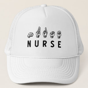Nurse ASL-handskyltspråk Nursing Grad RN-gåvor Keps