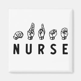 Nurse ASL-handskyltspråk Nursing Grad RN-gåvor Magnet