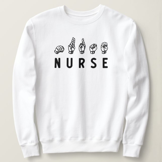 Nurse ASL-handskyltspråk Nursing Grad RN-gåvor T Shirt (Design framsida)