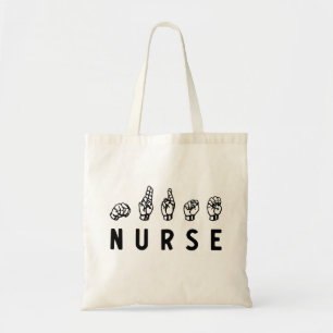 Nurse ASL-handskyltspråk Nursing Grad RN-gåvor Tygkasse