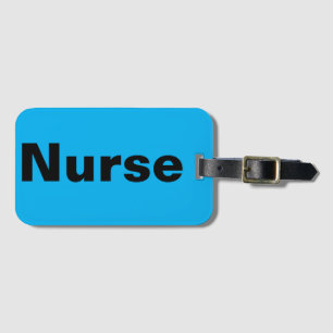 Nurse Azure Luggage Tag Bagagebricka