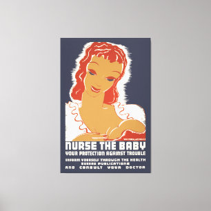 Nurse Baby Canvastryck