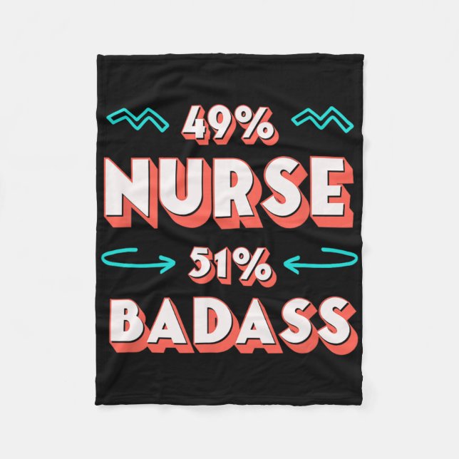 Nurse Bad Funny Nursing Humor Rn Sarkastic Chef Fleecefilt (Framsidan)
