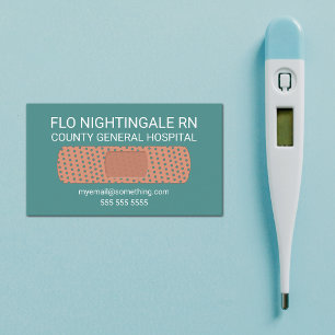 Nurse Bandage Teal Visitkort