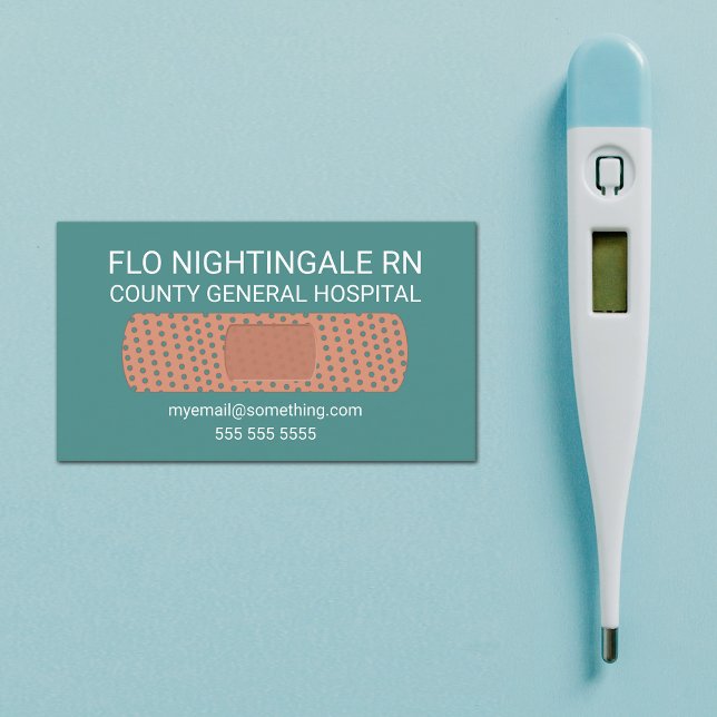 Nurse Bandage Teal Visitkort (Skapare uppladdad)