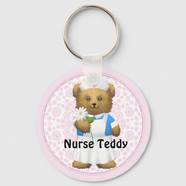 Nurse Bear - Nalle Nyckelring (Framsida)