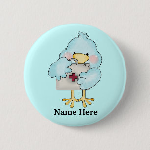 Nurse Birdie Button Knapp