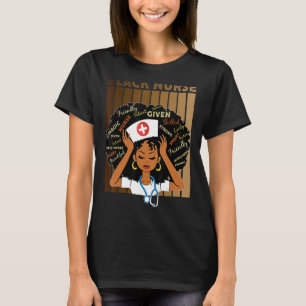 Nurse Black Magic Afro Melanin Queen Black History T Shirt