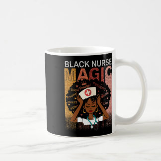 Nurse Black Woman Magic Afro Melanin Queen Black H Kaffemugg