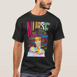 Nurse Black Woman Magic Afro Melanin Queen Black H T Shirt